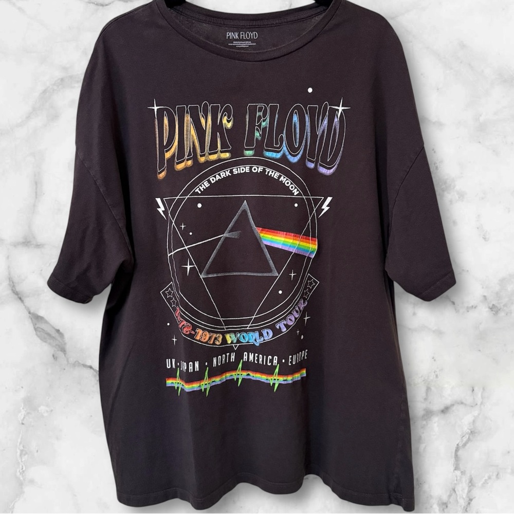 Pink Floyd The Dark Side Of The Moon 1972-73 World Tour T Shirt Size Large 2022